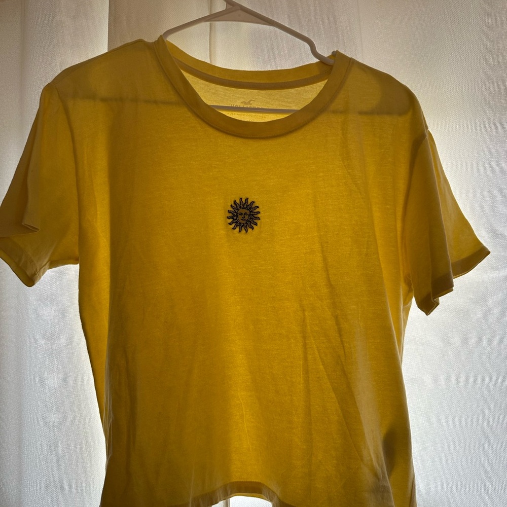 Yellow T-Shirt with Sunburst Design